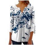 Ceboyel Women's Floral Button-Down Summer Top
