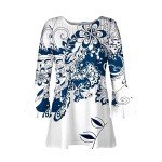 Ceboyel Women's Floral Button-Down Summer Top