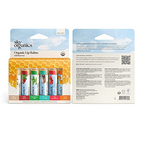 Sky Organics Organic Beeswax Lip Balm Set