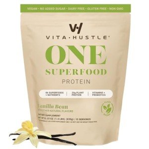 VitaHustle ONE Vanilla Vegan Protein Powder 20G