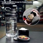 Youcanplato 600ml Protein Shaker with Storage Container