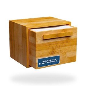 Luxe Bamboo Skin Care Box with Towels