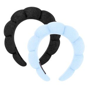 2 Pack Spa Headbands for Skincare and Makeup