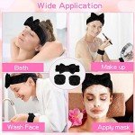 Fluffy Bow Tie Makeup Headband & Wristbands Set