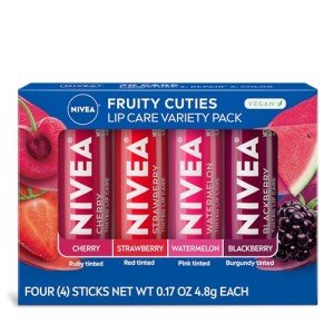NIVEA Fruity Tinted Lip Balm Pack of 4