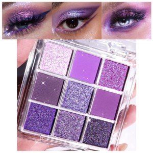 9-Color Sparkly Eyeshadow Palette for Vibrant Looks