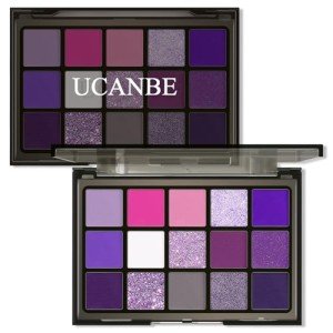 UCANBE 15-Color Purple Eyeshadow Palette for Makeup