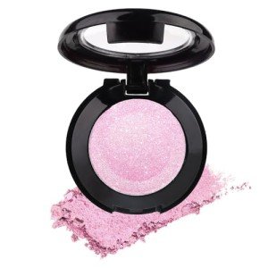 Bright Pink Shimmer Eyeshadow with Brush and Mirror