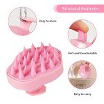 Silicone Scalp Massager Shampoo Brush - Pink