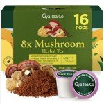 Gya Tea Co Mushroom Herbal Tea Pods for Focus