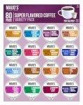 Flavored Mushroom Coffee Pods Variety Pack, 80 ct