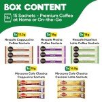 Instant Mushroom Coffee Packets Variety - 15 Sachets