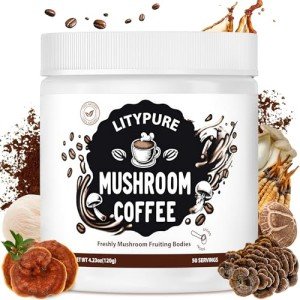 Litypure Organic Mushroom Coffee for Focus & Immunity