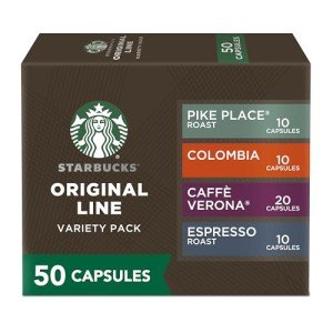 Starbucks Intense Espresso Pods Variety Pack, 50-count
