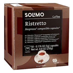 Solimo Dark Roast Mushroom Coffee Capsules, 50 Count