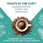 Organic Dark Roast Mushroom Coffee with Turkey Tail & Cordyceps