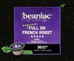 Beaniac Organic Dark Roast French Roast Coffee Pods
