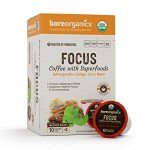 BareOrganics Focus Mushroom Coffee with Superfoods - 10 Cups