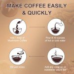 Mushroom Coffee,Organic Instant Coffee with 6 Adaptogenic Mushrooms (Cordyceps, Lion’s Mane, Shiitake, Turkey Tail) for Better Energy, Focus, Positive Mood & Immune Support