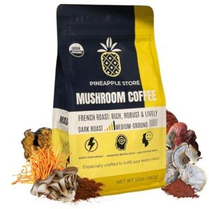Organic Mushroom Coffee with 6 Powerful Mushrooms