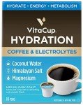 VitaCup Hydration Coffee Pods with Electrolytes – 18 Ct