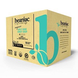 Beaniac Organic Light Roast Donut Shop Coffee Pods
