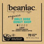 Beaniac Organic Light Roast Donut Shop Coffee Pods