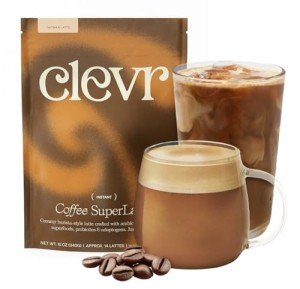 Clevr Blends Instant Mushroom Coffee Latte 12 oz