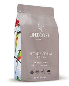 Lifeboost Medium Roast Organic Decaf Coffee Grounds