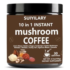 Instant Mushroom Coffee Blend for Focus & Energy