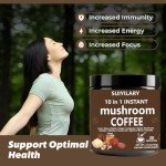 Instant Mushroom Coffee Blend for Focus & Energy
