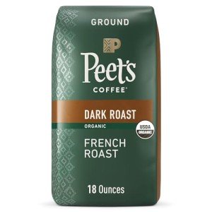 Peet's Organic Dark Roast Mushroom Coffee, 18 oz