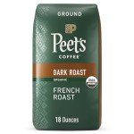 Peet's Organic Dark Roast Mushroom Coffee, 18 oz