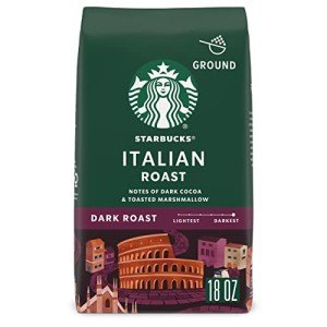 Starbucks Dark Italian Roast Ground Coffee, 18 oz