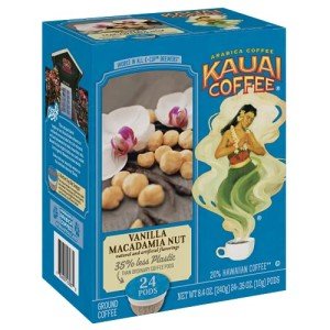 Kauai Vanilla Macadamia Nut Coffee Pods - 24 Pack