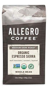 Allegro Organic Espresso Whole Bean Coffee, 12 oz