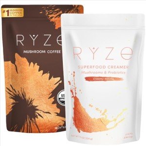 RYZE n Shine Mushroom Coffee & Probiotic Creamer Bundle