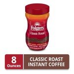 Folgers Classic Instant Mushroom Coffee, 8 Ounces