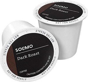 Solimo Dark Roast Mushroom Coffee Pods - 100 Count
