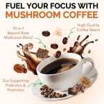 Organic Instant Mushroom Coffee Blend for Focus & Energy
