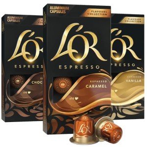 L'OR Espresso Pods: Vanilla, Chocolate, Caramel 30-Pack