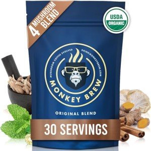 Monkey Brew - Organic Mushroom Coffee Blend 30 Servings