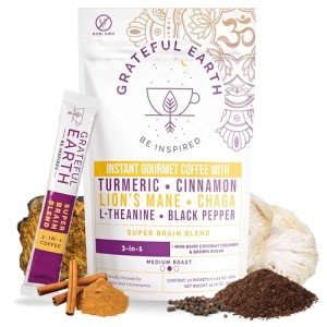 Grateful Earth Mushroom Coffee with Coconut & Cinnamon