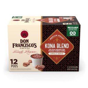 Kona Blend Mushroom Coffee Pods, 12 Count