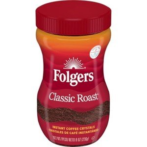 Folgers Classic Instant Mushroom Coffee, 8 Ounces