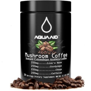 AquaAid Mushroom Coffee: Focus & Energy Boost