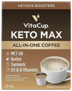 VitaCup Keto Max Dark Roast Coffee Pods - 18 Ct