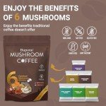 Organic Instant Mushroom Coffee with 6 Powerful Mushrooms