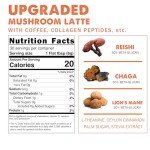 Mushroom Coffee Latte with Collagen – 30 Servings