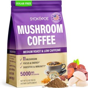 Organic Mushroom Coffee with Adaptogens for Energy & Focus